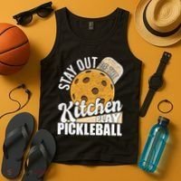 Stay Out Of The Kitchen Play Pickleball Paddleball Lover Tank Top thumb 4