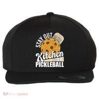 Stay Out Of The Kitchen Play Pickleball Paddleball Lover Wool Snapback Cap thumb 0