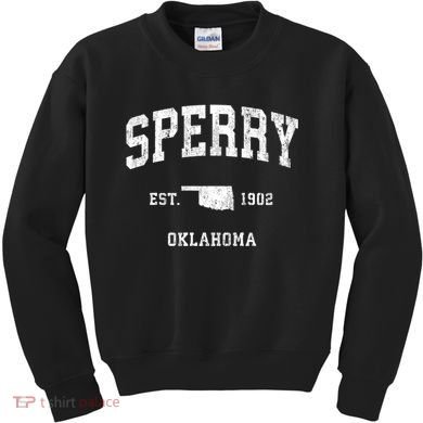 Sperry Oklahoma Ok Vintage Athletic Kids Sweatshirt