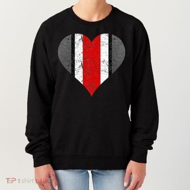 State Of Ohio Pride Striped Distressed Women's Sweatshirt