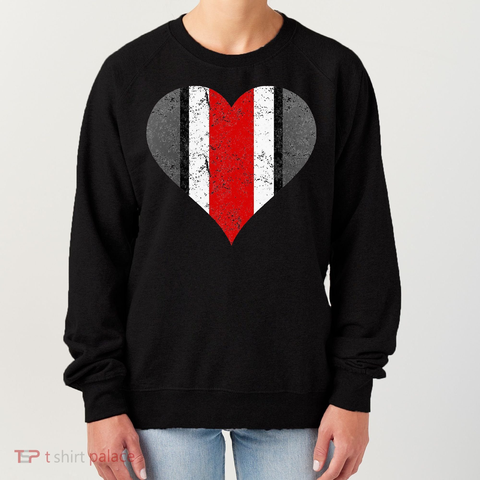 State Of Ohio Pride Striped Distressed Women's Sweatshirt
