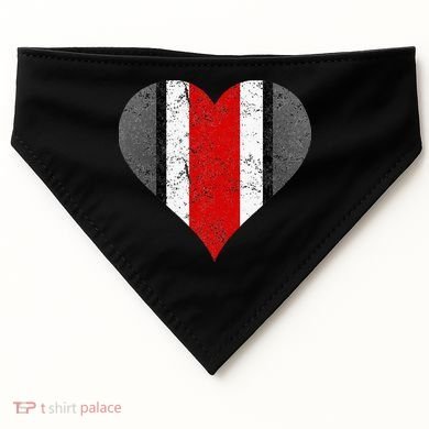 State Of Ohio Pride Striped Distressed USA-Made Doggie Bandana