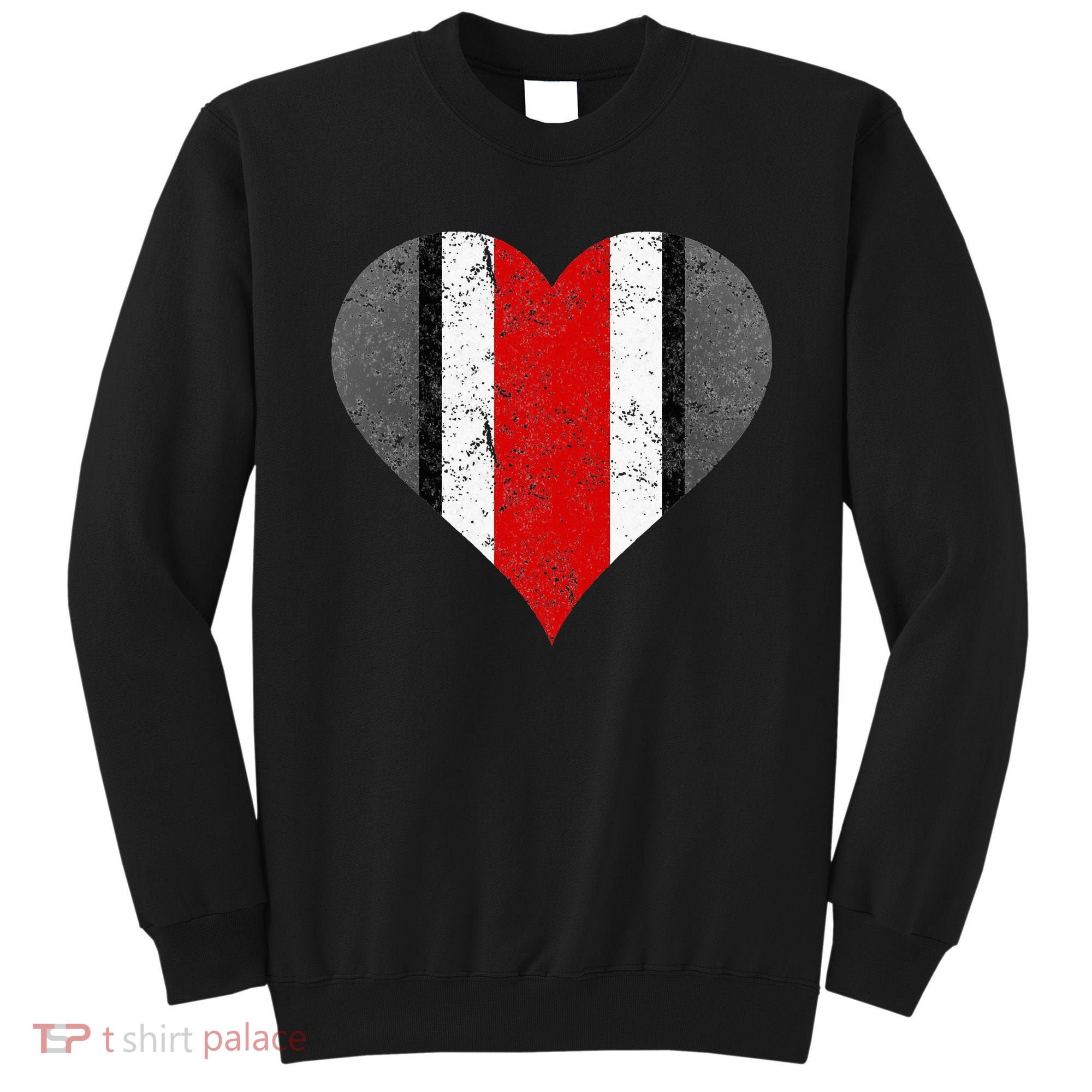State Of Ohio Pride Striped Distressed Sweatshirt