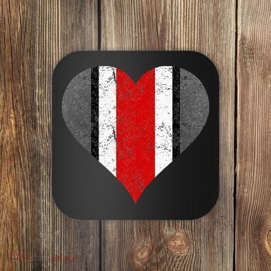 State Of Ohio Pride Striped Distressed Coaster