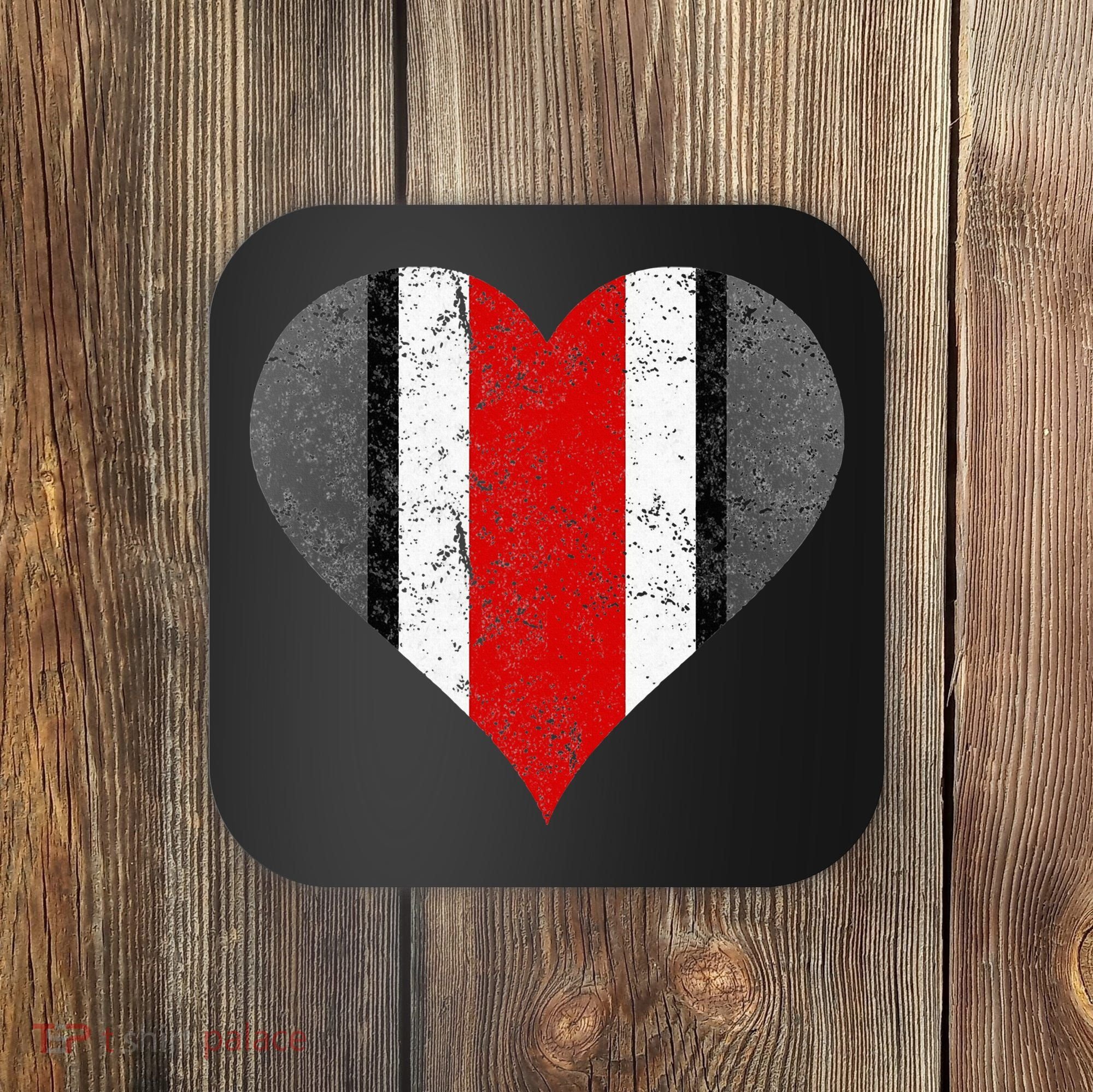 State Of Ohio Pride Striped Distressed Coaster