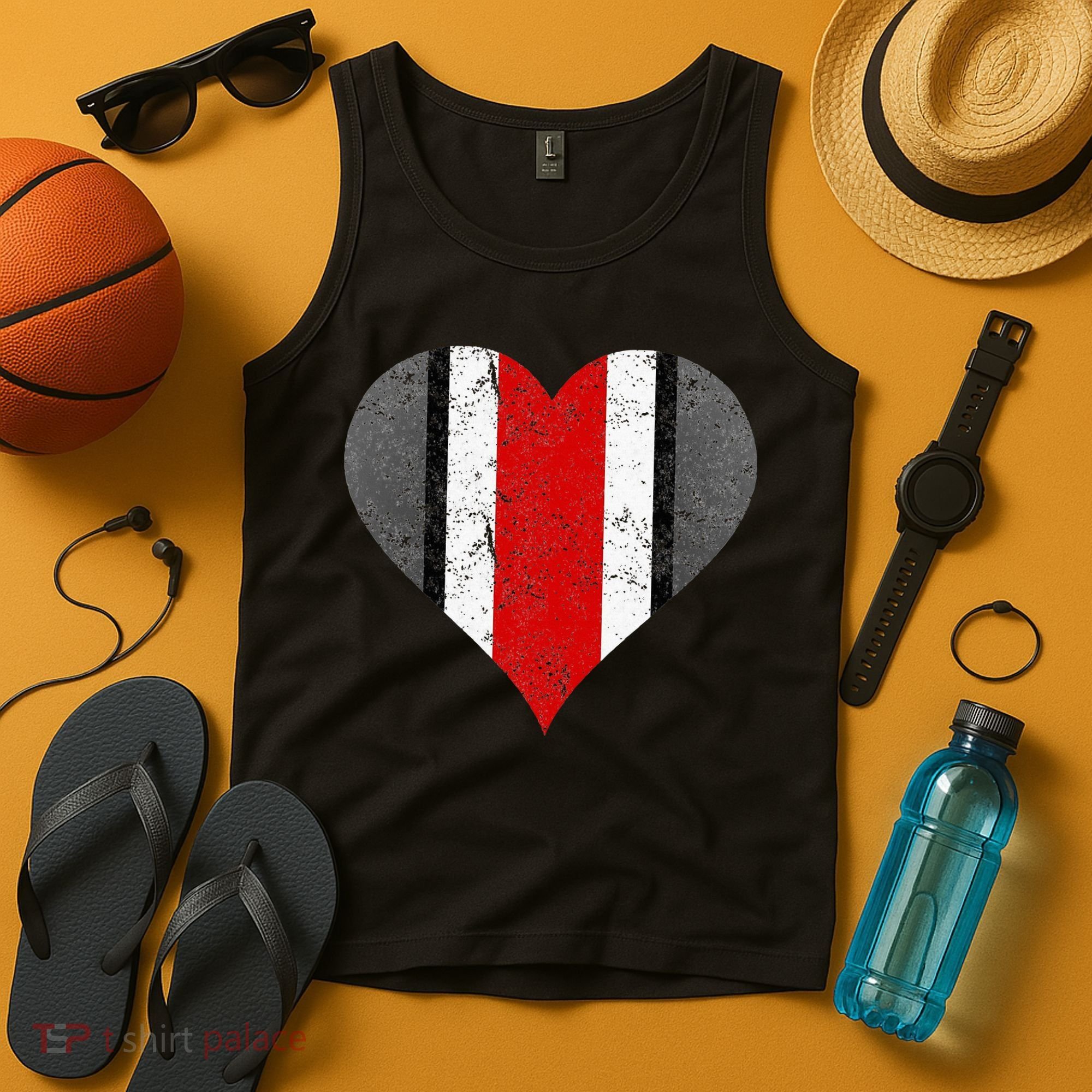 State Of Ohio Pride Striped Distressed Tank Top