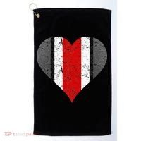 State Of Ohio Pride Striped Distressed Golf Towel thumb 0