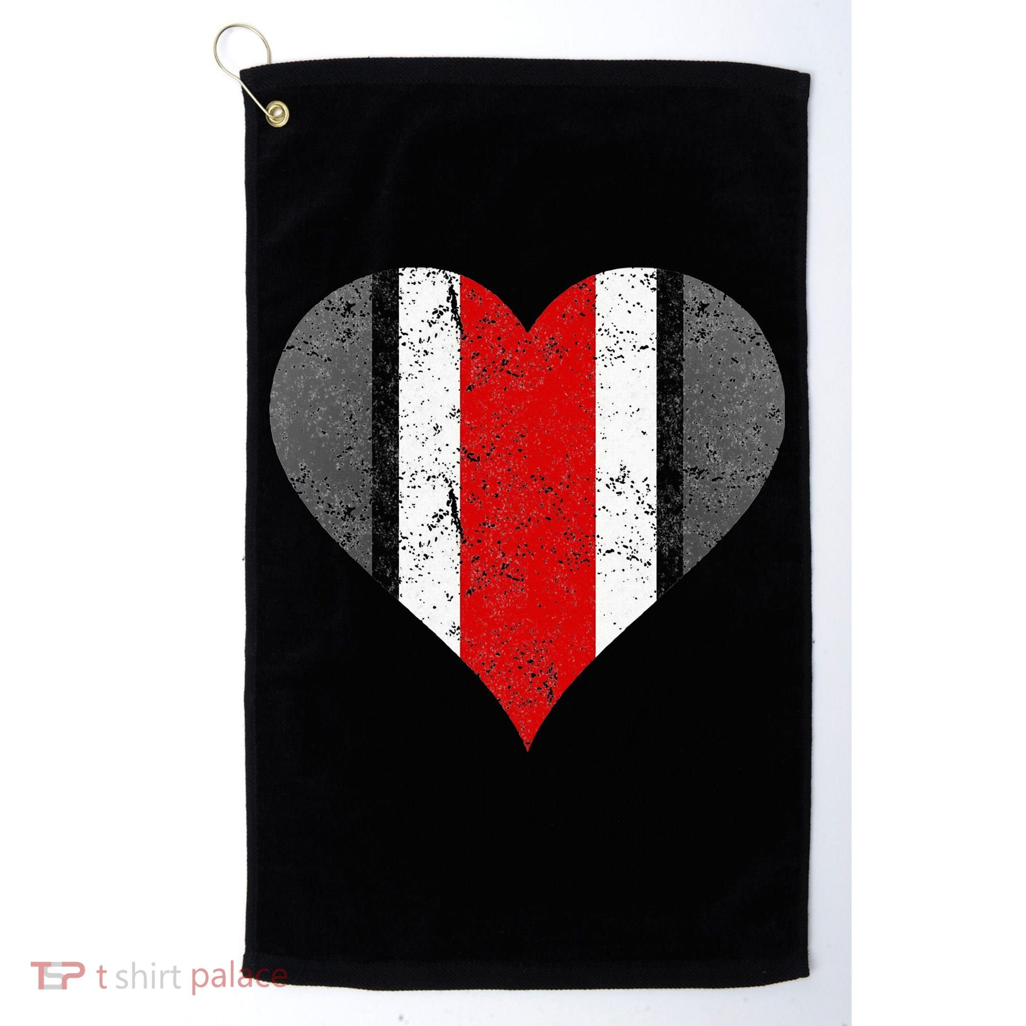 State Of Ohio Pride Striped Distressed Golf Towel
