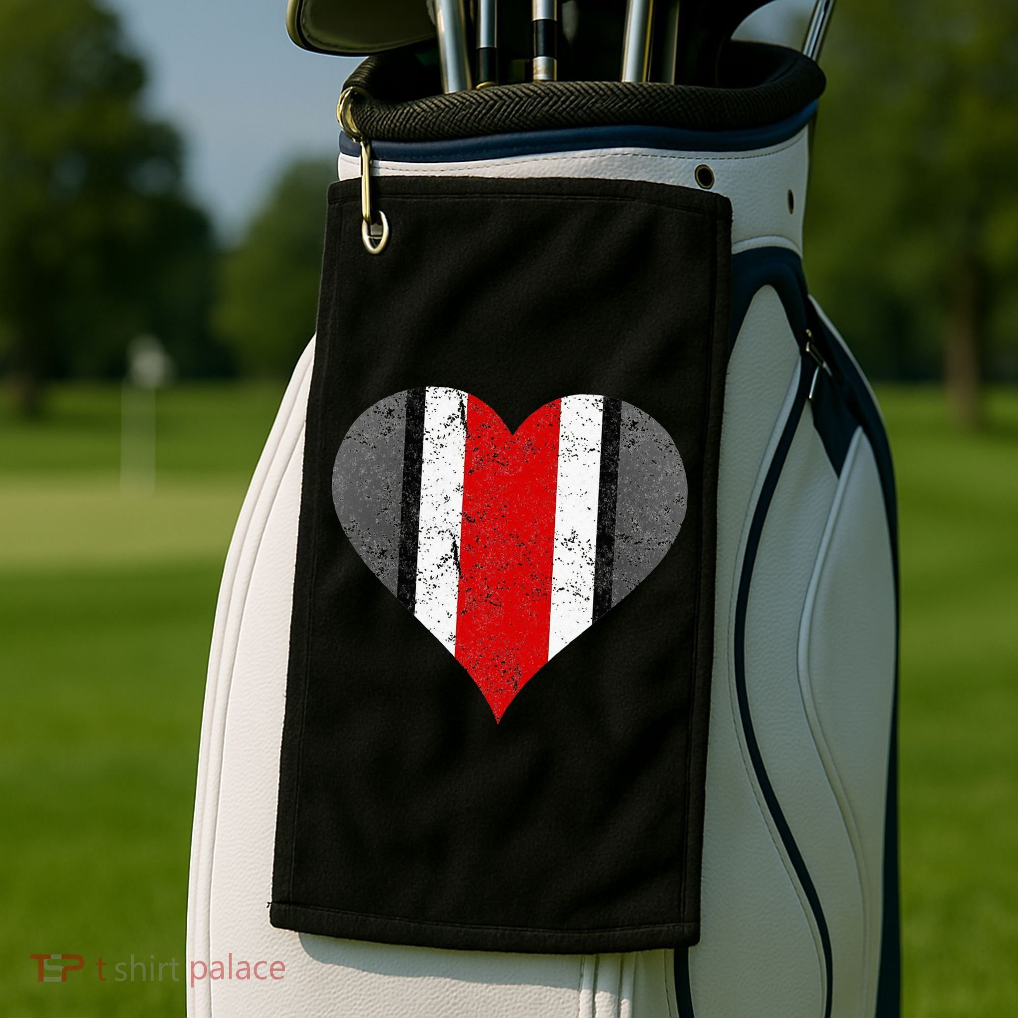 State Of Ohio Pride Striped Distressed Golf Towel