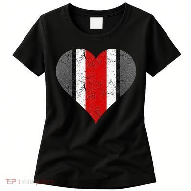 State Of Ohio Pride Striped Distressed Women's T-Shirt