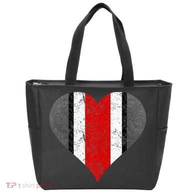State Of Ohio Pride Striped Distressed Tote Bag