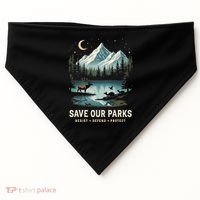 Save Our Parks Resist National Park Protect ALT US Wildlife USA-Made Doggie Bandana thumb 0