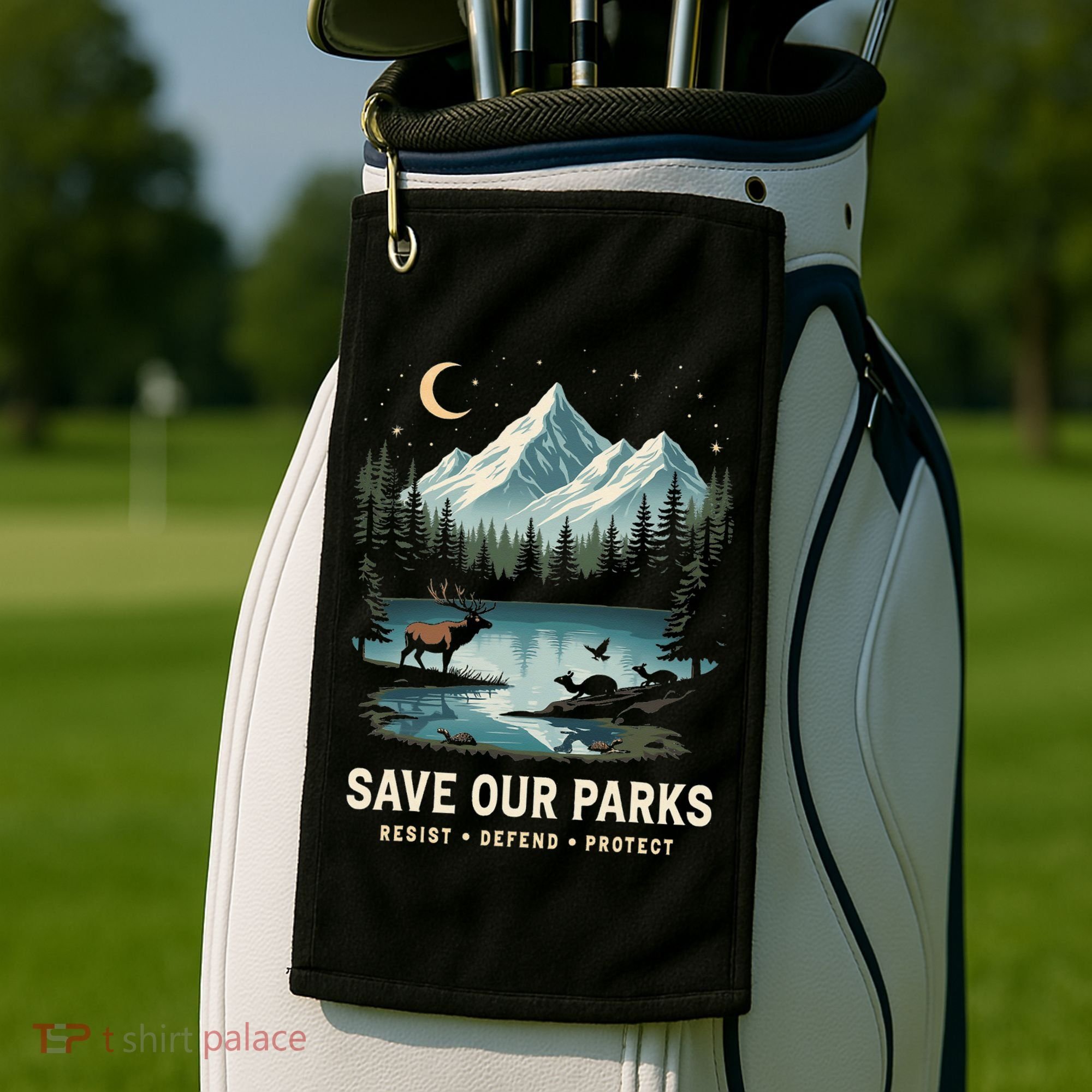 Save Our Parks Resist National Park Protect ALT US Wildlife Golf Towel