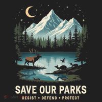 Save Our Parks Resist National Park Protect ALT US Wildlife Golf Towel thumb 3
