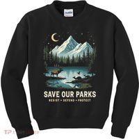 Save Our Parks Resist National Park Protect ALT US Wildlife Kids Sweatshirt thumb 0
