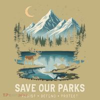Save Our Parks Resist National Park Protect ALT US Wildlife Long Sleeve Shirt thumb 2