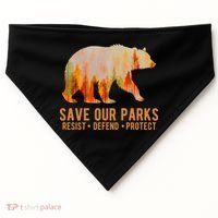 Save Our Parks Resist US National Park Protect USA-Made Doggie Bandana thumb 0
