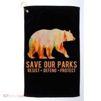 Save Our Parks Resist US National Park Protect Golf Towel thumb 0