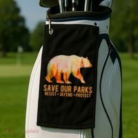 Save Our Parks Resist US National Park Protect Golf Towel thumb 2
