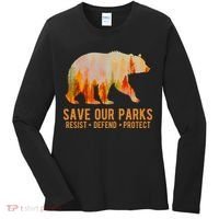 Save Our Parks Resist US National Park Protect Women's Long Sleeve Shirt thumb 0