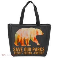 Save Our Parks Resist US National Park Protect Tote Bag thumb 0