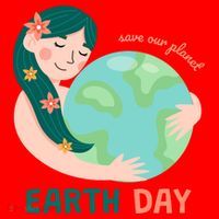 Save Our Planet Mother Earth Cute Santa Hat thumb 1