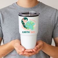 Save Our Planet Mother Earth Cute Tumbler thumb 2