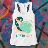 Save Our Planet Mother Earth Cute Women's Tank Top thumb 3
