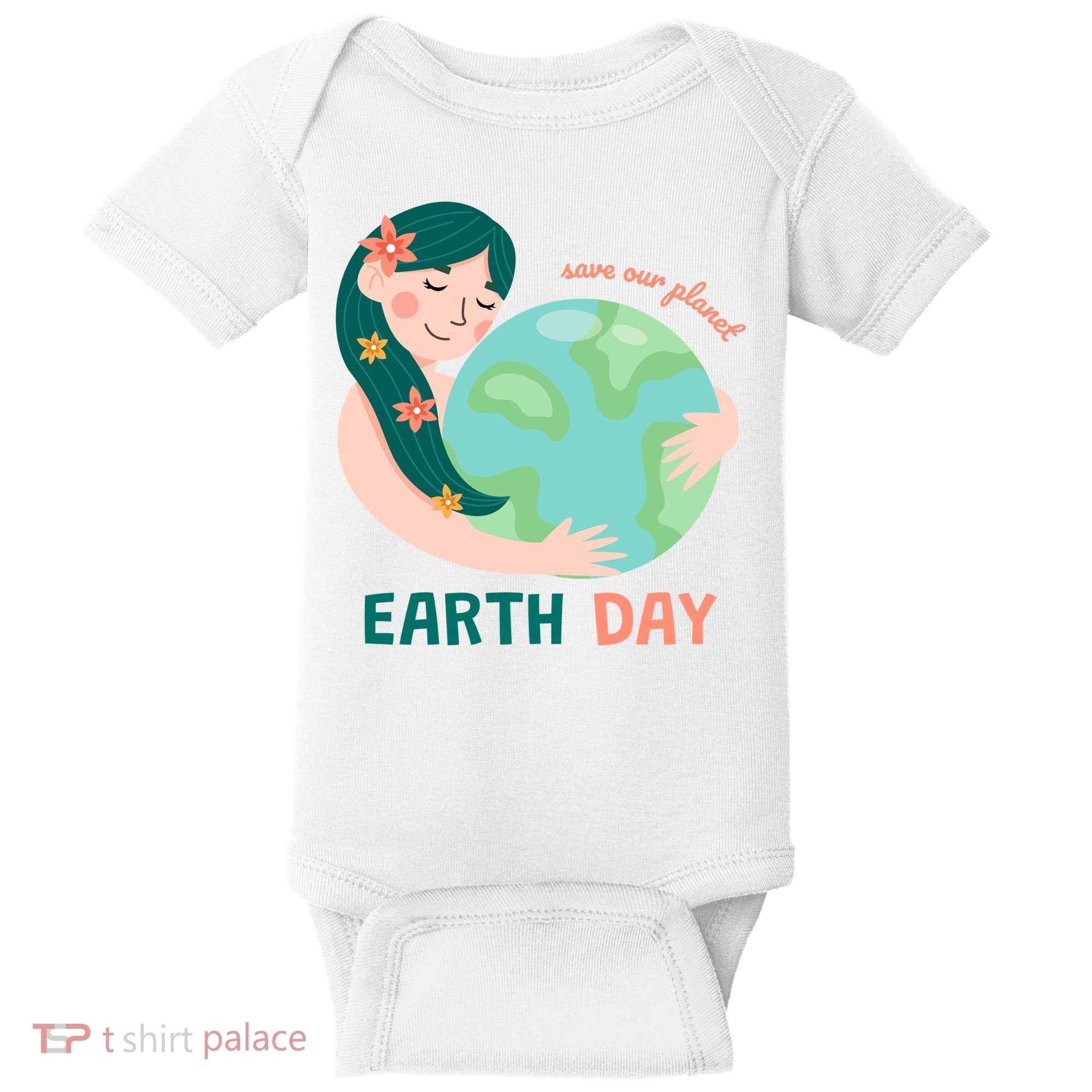 Save Our Planet Mother Earth Cute Baby Bodysuit