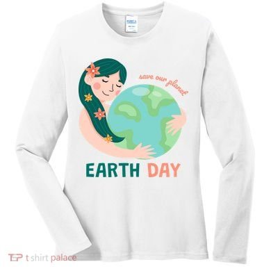 Save Our Planet Mother Earth Cute Women's Long Sleeve Shirt