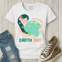 Save Our Planet Mother Earth Cute Women's T-Shirt thumb 3