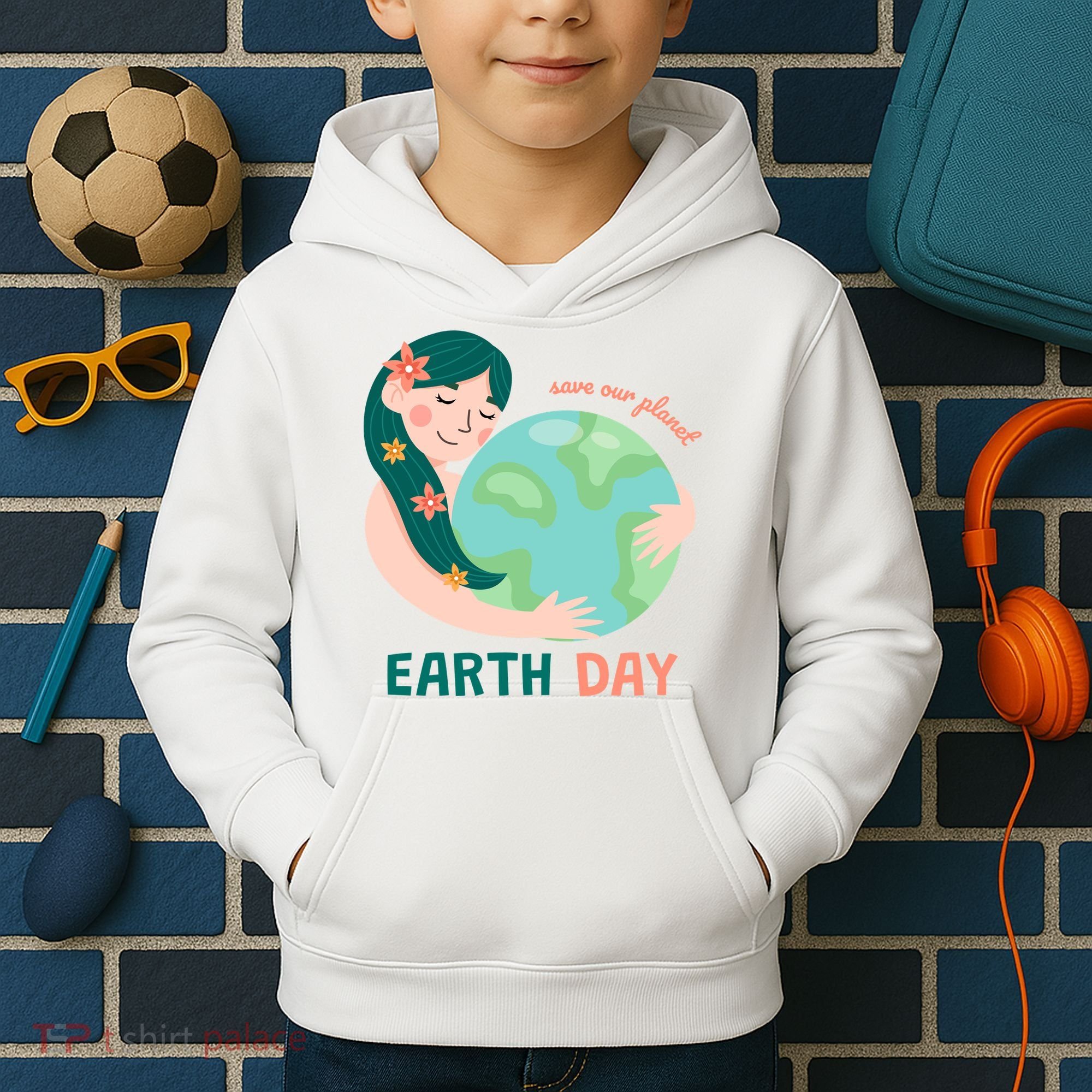 Save Our Planet Mother Earth Cute Kids Hoodie
