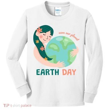 Save Our Planet Mother Earth Cute Kids Long Sleeve Shirt
