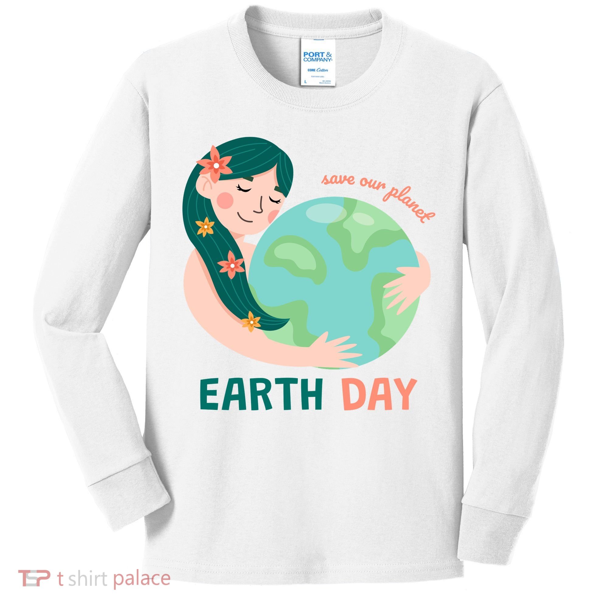 Save Our Planet Mother Earth Cute Kids Long Sleeve Shirt