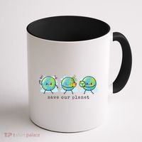 Save Our Planet Earth Day Awareness Cute Coffee Mug thumb 1