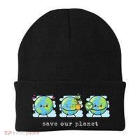 Save Our Planet Earth Day Awareness Cute Beanie thumb 0