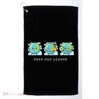Save Our Planet Earth Day Awareness Cute Golf Towel thumb 0