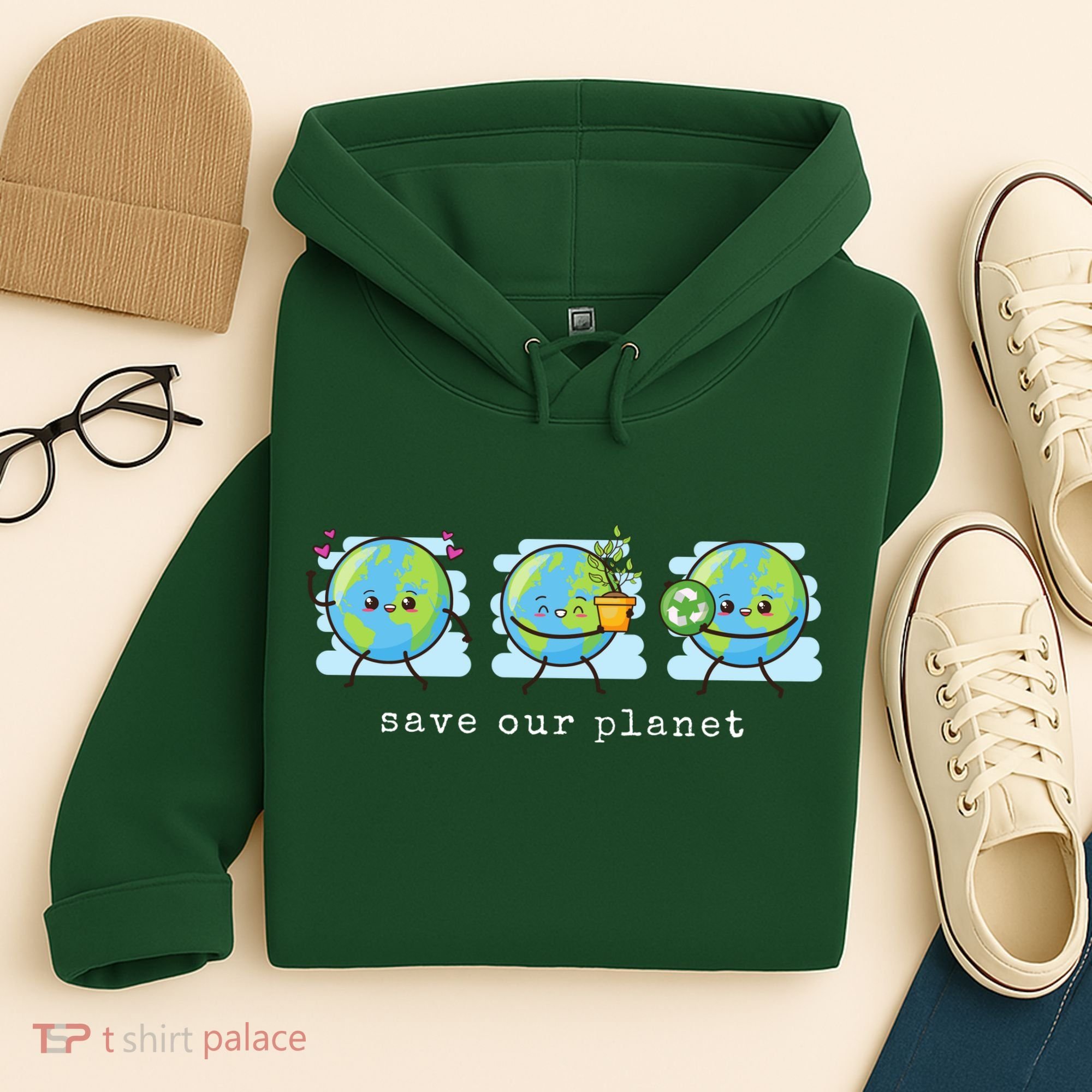 Save Our Planet Earth Day Awareness Cute Hoodie