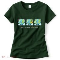 Save Our Planet Earth Day Awareness Cute Women's T-Shirt thumb 0