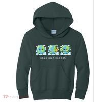 Save Our Planet Earth Day Awareness Cute Kids Hoodie thumb 0