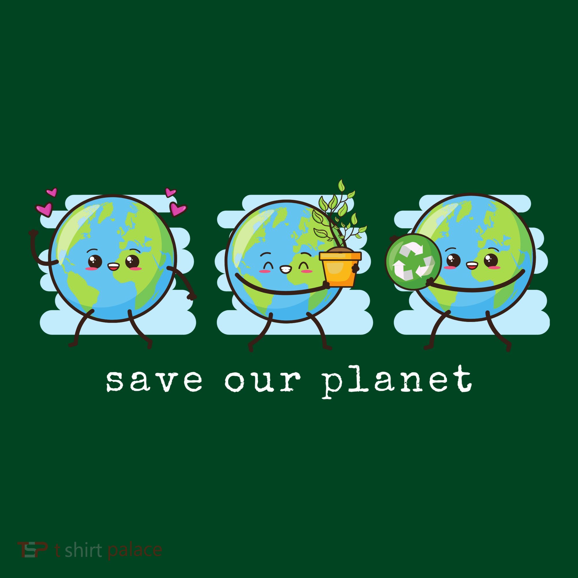 Save Our Planet Earth Day Awareness Cute Kids Hoodie