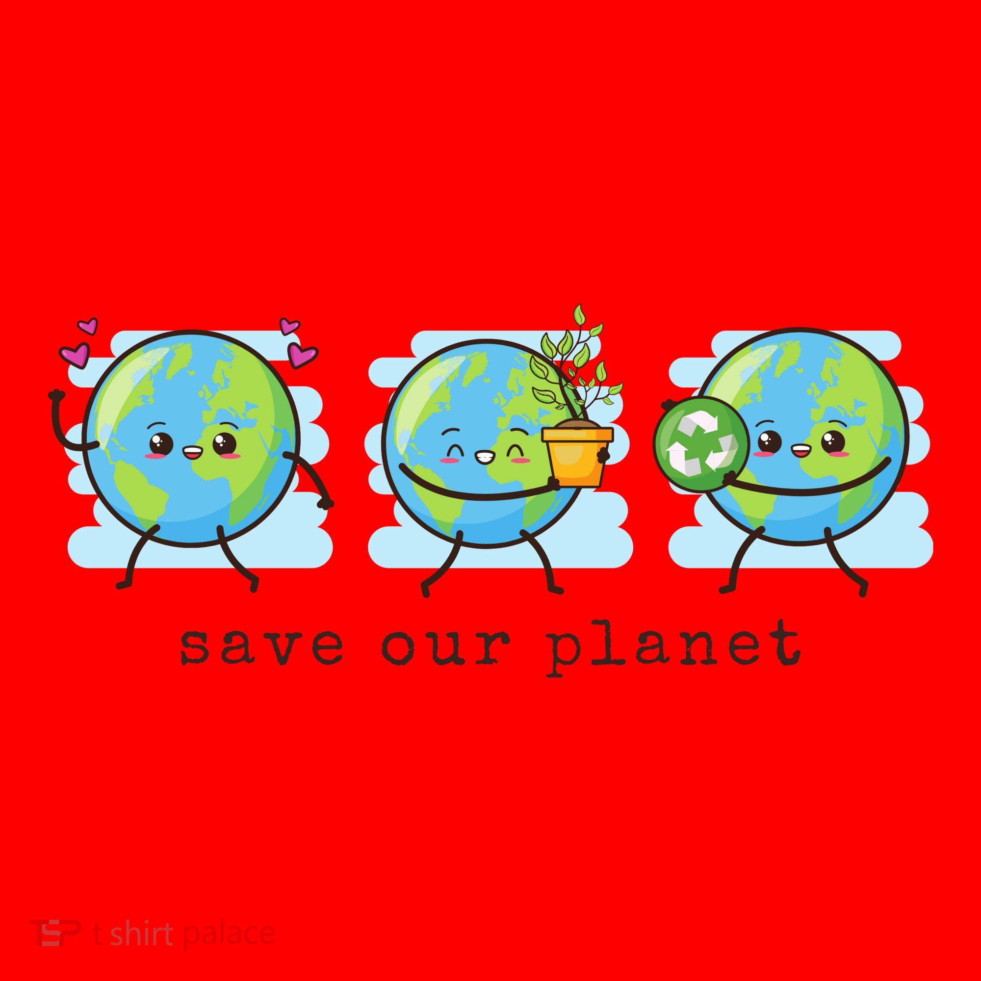 Save Our Planet Earth Day Awareness Cute Santa Hat