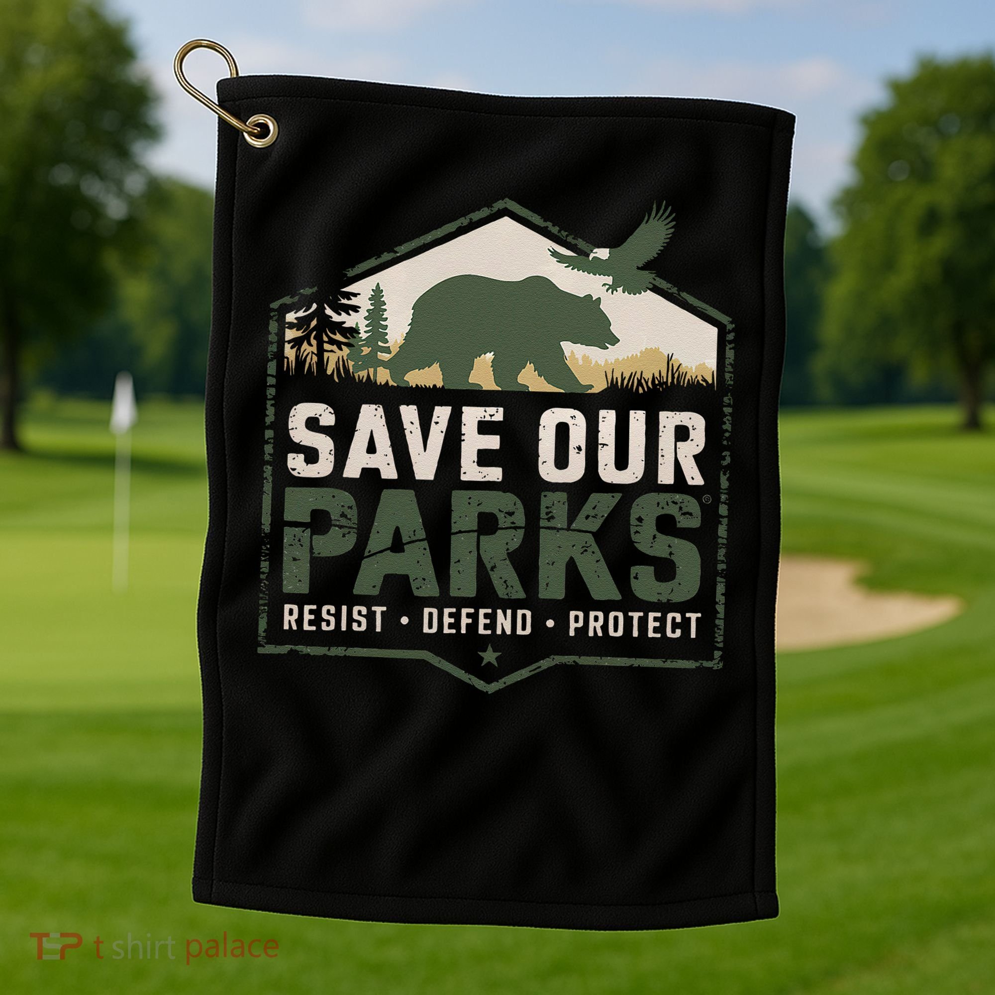 Save Our Parks Resist National Park Protect ALT US Parks Golf Towel