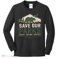 Save Our Parks Resist National Park Protect ALT US Parks Kids Long Sleeve Shirt thumb 0