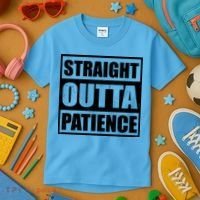 Straight Outta Patience Meme Kids T-Shirt thumb 3