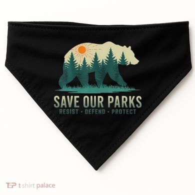 Save Our Parks Resist National Park Protect Alt Us USA-Made Doggie Bandana