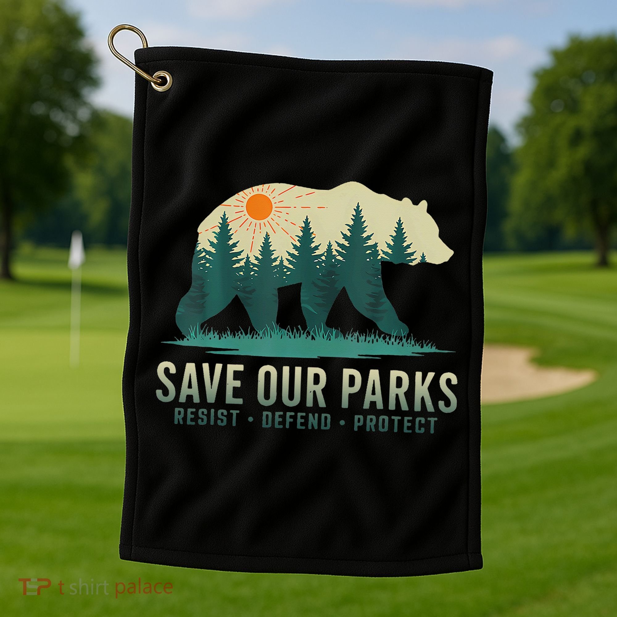 Save Our Parks Resist National Park Protect Alt Us Golf Towel
