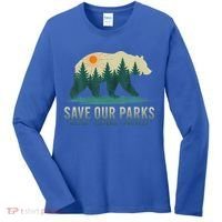 Save Our Parks Resist National Park Protect Alt Us Women's Long Sleeve Shirt thumb 0