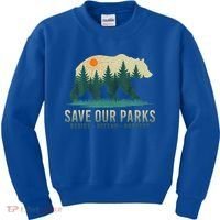 Save Our Parks Resist National Park Protect Alt Us Kids Sweatshirt thumb 0