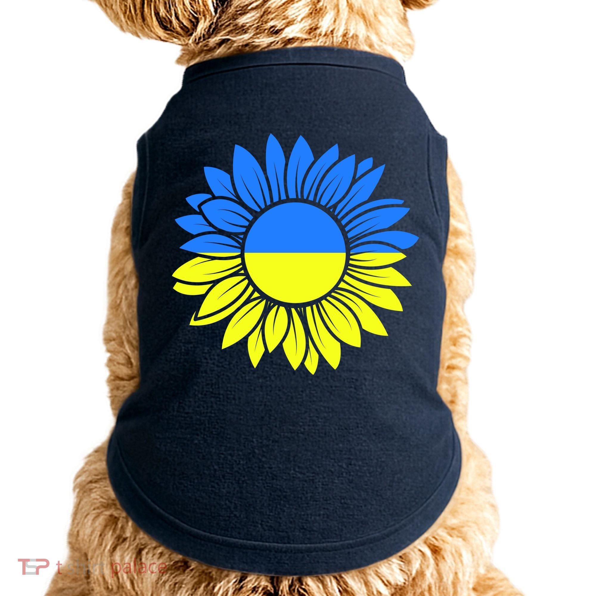 Sunflower Of Peace Ukraine Strong Vyshyvanka Doggie Tank